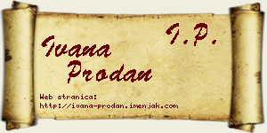 Ivana Prodan vizit kartica